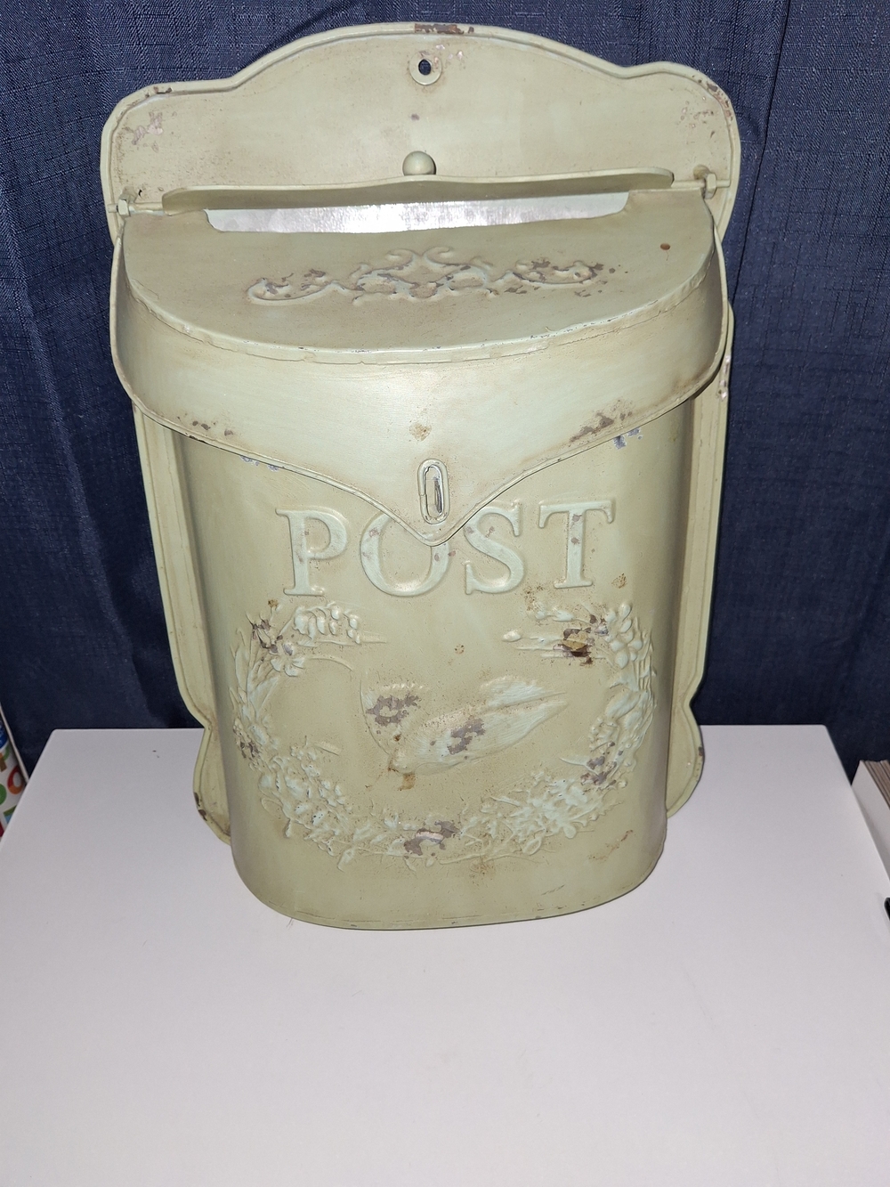 Creative Co-Op Pale Green Decorative Wall Mailbox